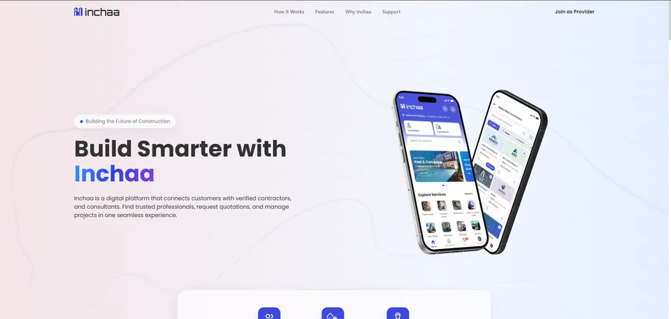 Inchaa – Construction Marketplace Platform preview