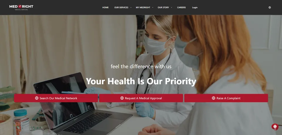 MedRight Website – Refactor & Job System preview